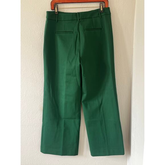 NWT Women's Boden Kelly Green Wide Leg Thick Material Dress Pants Slacks Sz 14P - Picture 2 of 6